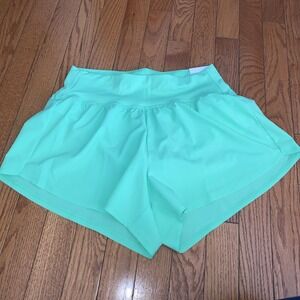 DSG Shorts Womens Medium 3" High Rise Hyper Lime Green Activewear Running Medium